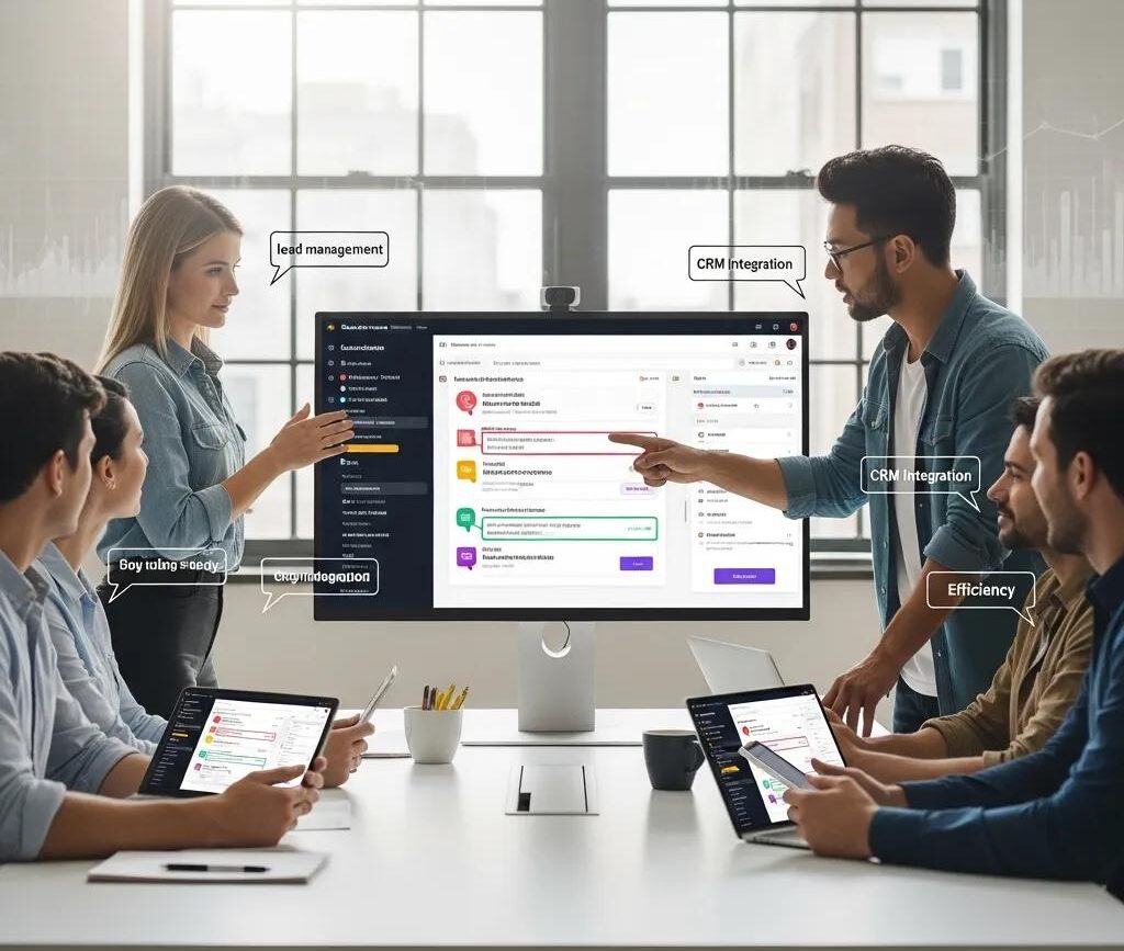 Sales team utilizing automation tools to enhance lead management and efficiency